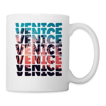 Venice Beach Californie Vacances Ocean Palm Tree - Mug blanc - blanc - Droite