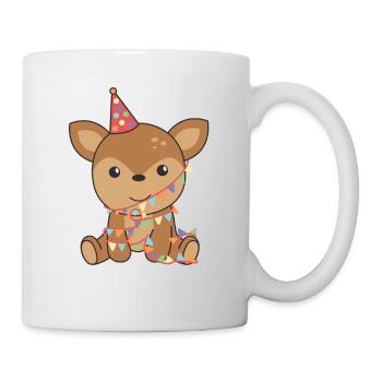 Reh zum Geburtstag für Kinder ein Geburtstags - Tasse - Weiß - Rechts