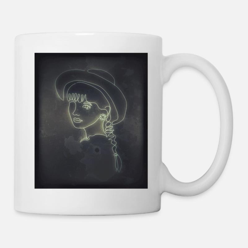 Frau Kunst - Tasse - Weiß