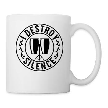 I Destroy Silence Conga Player Conga Instrument Co - Mug blanc - blanc - Droite