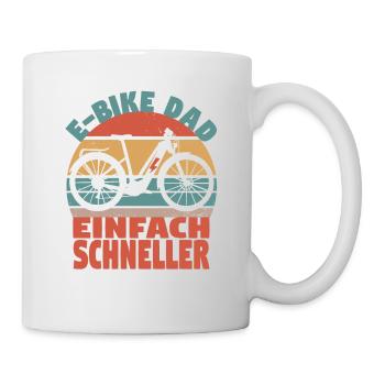 Elektrofahrrad Vater Pedelec EBike Papa Dad E-Bike - Tasse - Weiß - Rechts