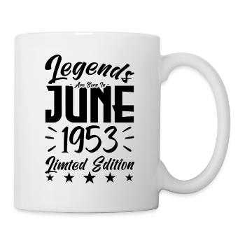 Geboren 1953 Geburtstagsgeschenk 1953. - Tasse - Weiß - Rechts