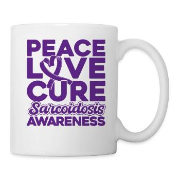 Sarcoïdose Sensibilisation à la boucle violette Sarcoïdose - Mug blanc - blanc - Droite