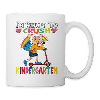 Sheep With Scooter I'm Ready To Crush Kindergarten - Mug - white - Right