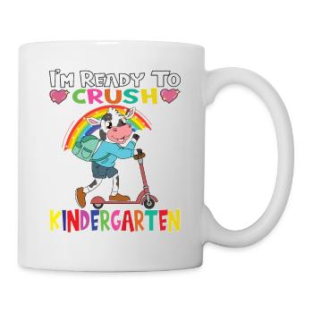 Cow With Scooter I'm Ready To Crush Kindergarten - Mug - white - Right