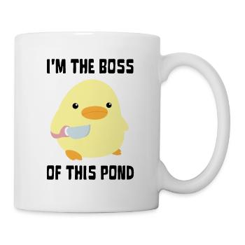 I'm The Boss - Duck with knife Ente mit Messer - Tasse - Weiß - Rechts