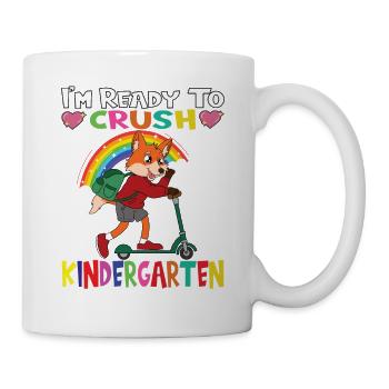 Fox With Scooter I'm Ready To Crush Kindergarten - Mug - white - Right