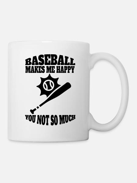 Baseball Baseballspieler Baseballteam Baseballer - Tasse - Weiß