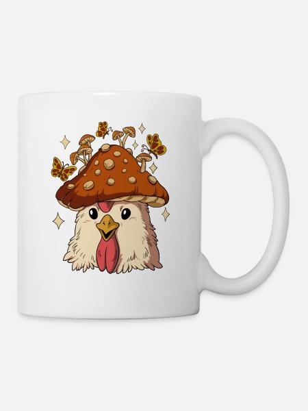 Cottagecore Huhn - Tasse - Weiß