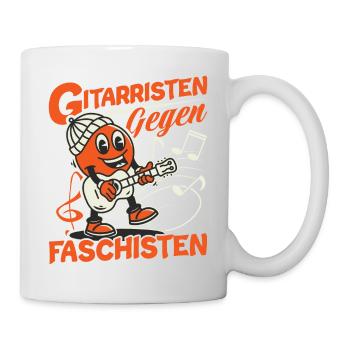 Gitarristen gegen Rassisten Punk Antirassismus - Tasse - Weiß - Rechts
