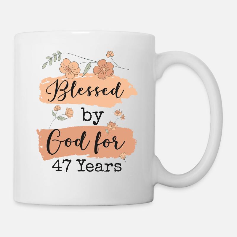 Anniversaire 47 Cadeau Citation Drôle - Mug blanc - blanc