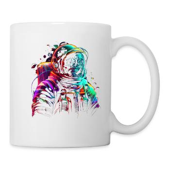 Outer Space Line Art Colorful Fun Spaceman - Mug - white - Right