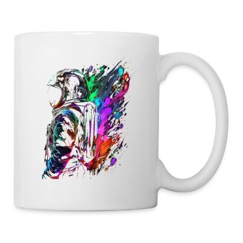 Outer Space Splash Art Colorful Fun Spaceman - Mug - white - Right