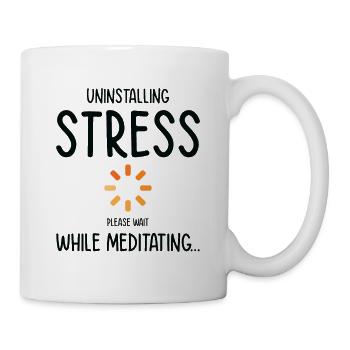 Désinstaller le yoga méditant le stress - Mug blanc - blanc - Droite