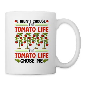 Je n’ai pas choisi la vie de tomate, drôle de tomate - Mug blanc - blanc - Droite