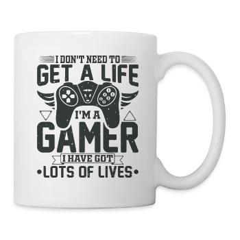 Gamer gaming gaming computer game controller - Mug - white - Right
