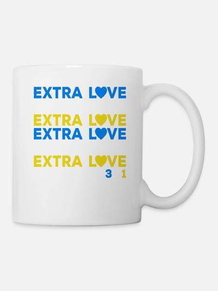 Syndrome de Down Chromosomes Extra Amour Extra - Mug blanc - blanc