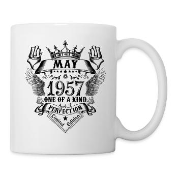 Geburtstag Mai 1957 geboren im Mai 1957 - Tasse - Weiß - Rechts