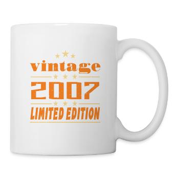 2007 Vintage Retro Geburtstag Bday Geschenk 2007 - Tasse - Weiß - Rechts