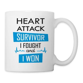 Heart attack survivor, I fought and I won - Mug - white - Right