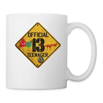 Offizielles Geschenk zum 13. Geburtstag von Teenagern für 13 Jahre - Tasse - Weiß - Rechts
