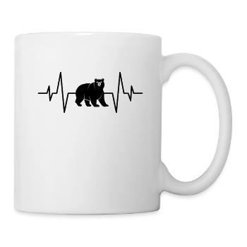 Bear heartbeat - Mug - white - Right