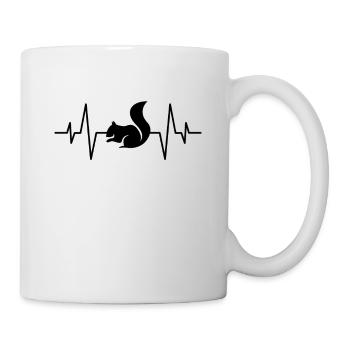 Squirrel heartbeat - Mug - white - Right