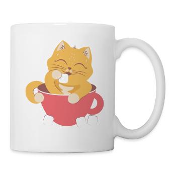 Coffee Lover Cat - Mug - white - Right