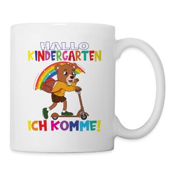 Kindergartenkind Hallo Kindergarten Ich Komme - Tasse - Weiß - Rechts