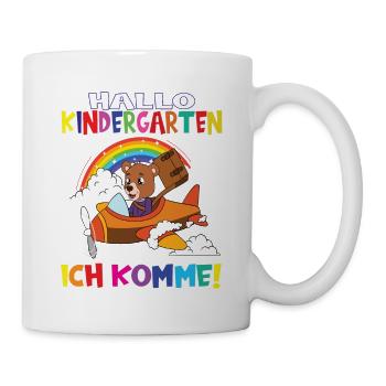 Kindergartenkind Hallo Kindergarten Ich Komme - Tasse - Weiß - Rechts
