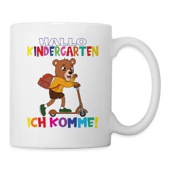 Kindergartenkind Hallo Kindergarten Ich Komme - Tasse - Weiß - Rechts