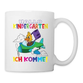 Kindergartenkind Hallo Kindergarten Ich Komme - Tasse - Weiß - Rechts