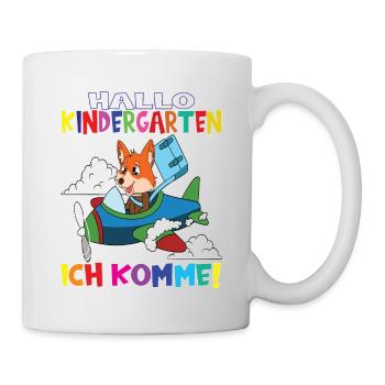 Kindergartenkind Hallo Kindergarten Ich Komme - Tasse - Weiß - Rechts