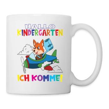 Kindergartenkind Hallo Kindergarten Ich Komme - Tasse - Weiß - Rechts