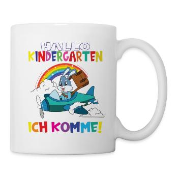 Kindergartenkind Hallo Kindergarten Ich Komme - Tasse - Weiß - Rechts
