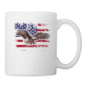 Weißkopfseeadler 4. Juli Patriotische US amerika - Tasse - Weiß - Rechts
