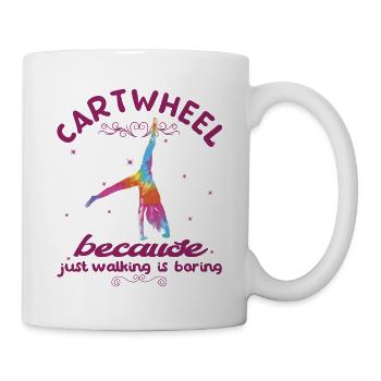 Coole Gymnastik Akrobatisches Karrenrad - Tasse - Weiß - Rechts