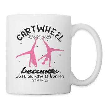 Coole Gymnastik Akrobatisches Karrenrad - Tasse - Weiß - Rechts