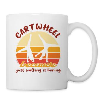 Coole Gymnastik Akrobatisches Karrenrad - Tasse - Weiß - Rechts