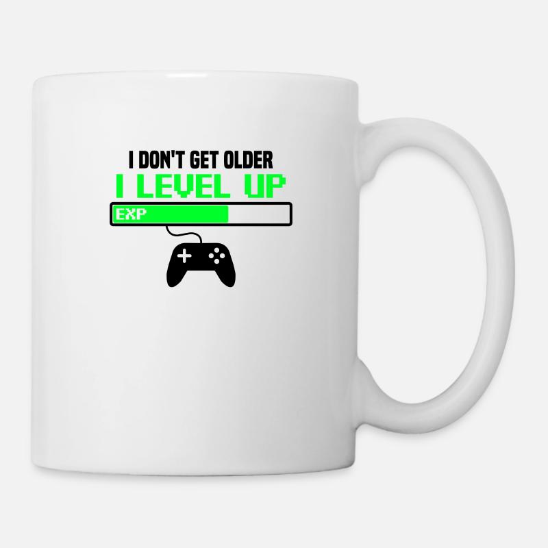 Je ne vieillis pas, je monte de niveau - Mug blanc - blanc