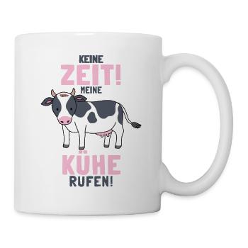 Kühe Kuh Schädel Oberteil Landwirtschaft Geschenke - Tasse - Weiß - Rechts