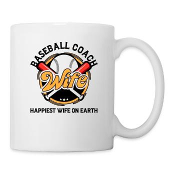 Femme entraîneur de baseball Mère qui travaille - Mug blanc - blanc - Droite