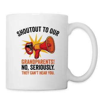 Ruhestand Großeltern Vintage Shoutout Megaphon - Tasse - Weiß - Rechts