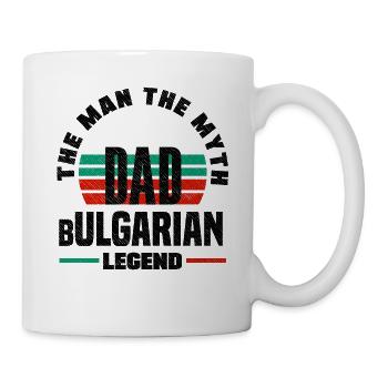 Bulgarisch Bulgarien Bulgarische Flagge Vatertag - Tasse - Weiß - Rechts