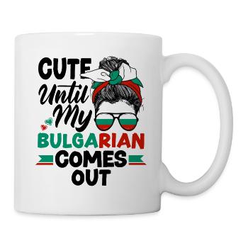 Drapeau bulgare Bulgarie mignon jusqu’à mon bulgare - Mug blanc - blanc - Droite