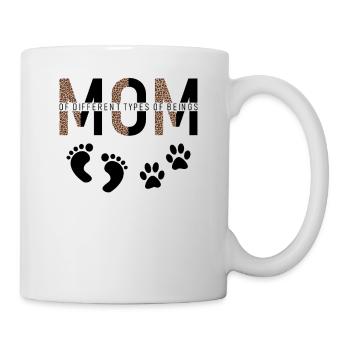 Mom Of Different Types of Mother's Day Cat Gift - Mug - white - Right
