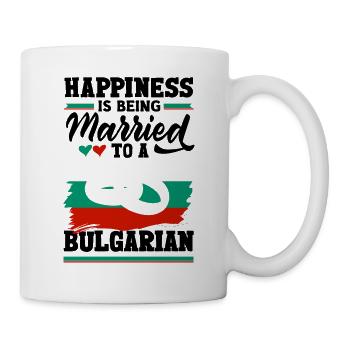 Bulgarisch Bulgarien Bulgarische Flagge verheiratet mit einem - Tasse - Weiß - Rechts