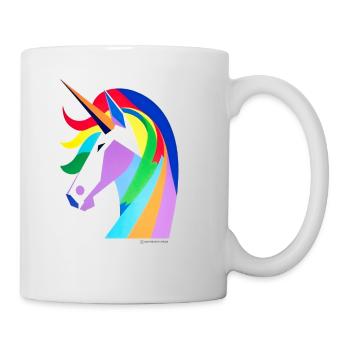 Unicorn / Einhorn - Tasse - Weiß - Rechts