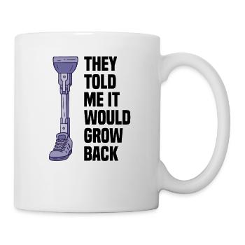 Beinprothese Amputation - Tasse - Weiß - Rechts