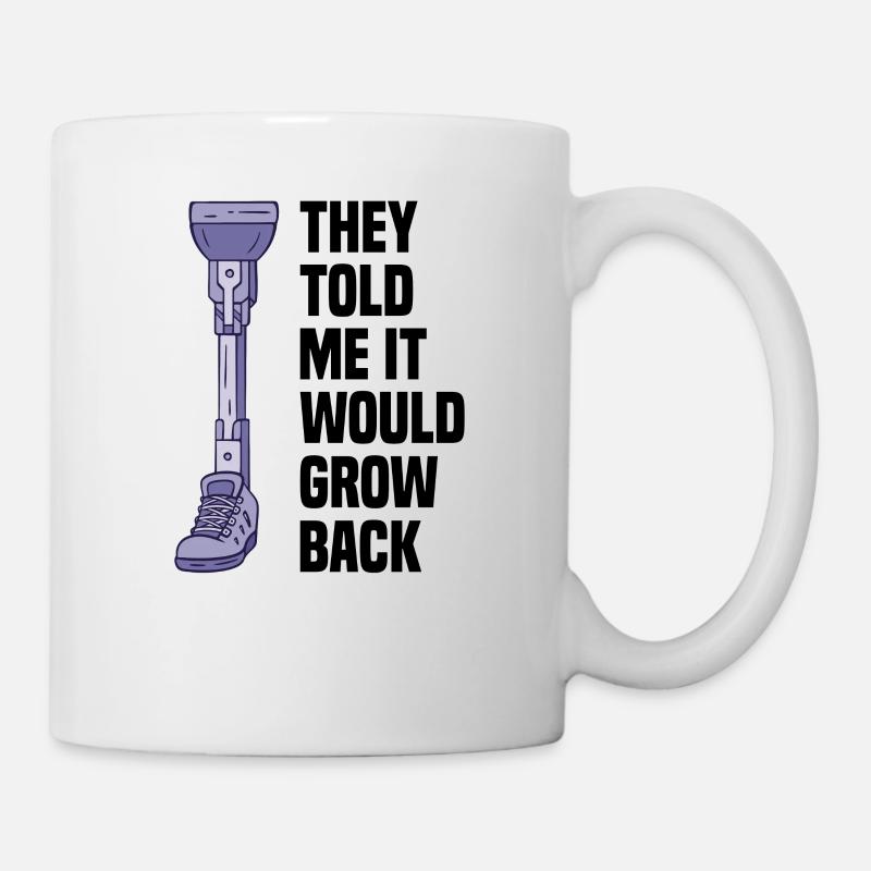 Beinprothese Amputation - Tasse - Weiß